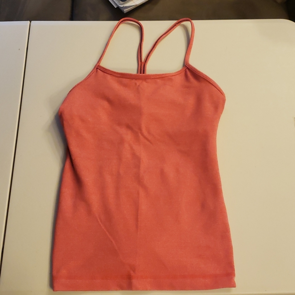 Lululemon Y back coral tank